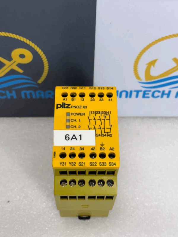 Pilz PNOZ X3 Safety Relay 774318 Used 230VAC 24VAC/DC 3NO 1NC 1SO Industrial Automation Module