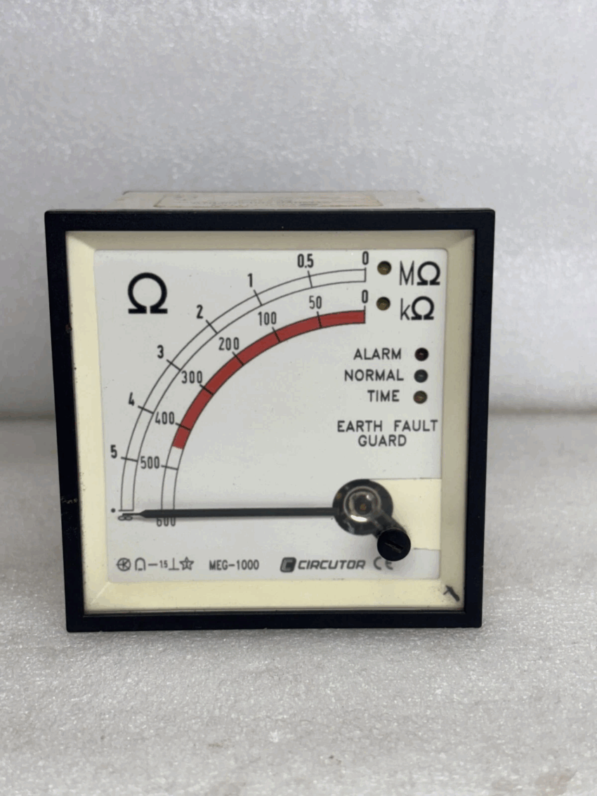MEG-1000 Panel Mount Ammeter Used Condition Industrial Current Meter Reliable Analog Amp Measurement Device Made in Spain