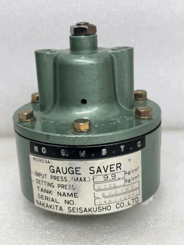 NAKAKITA SEISAKUSHO NS953A Gauge Saver 0.195 KG/CM² Setting Pressure Industrial-Level Protection for Pressure Gauges – New Open Box