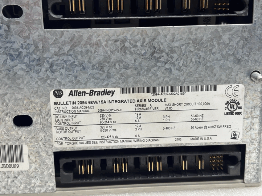 Allen-Bradley 2094-AC09-M02 Axis Module – 6KW/15A Series A Bulletin 2094 Kinetix 6000 Motion Control Used Industrial Automation Unit - Image 4
